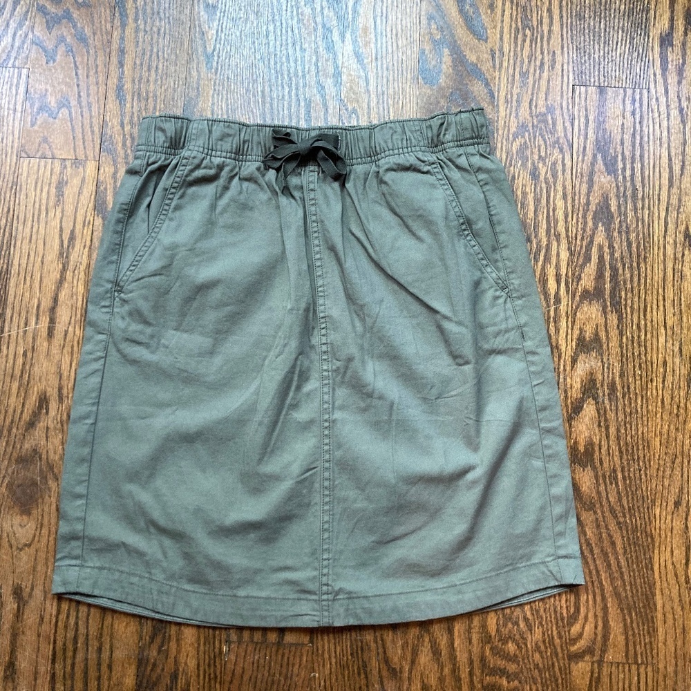 L.L. Bean Olive Pencil Skirt